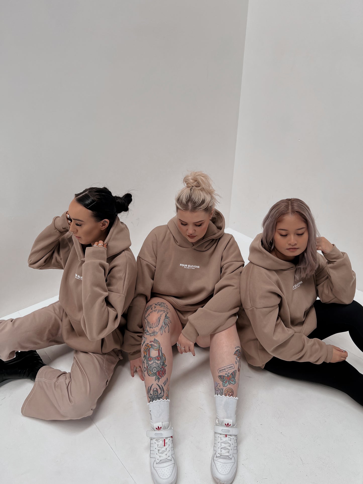 Taupe Minimal Hoodie