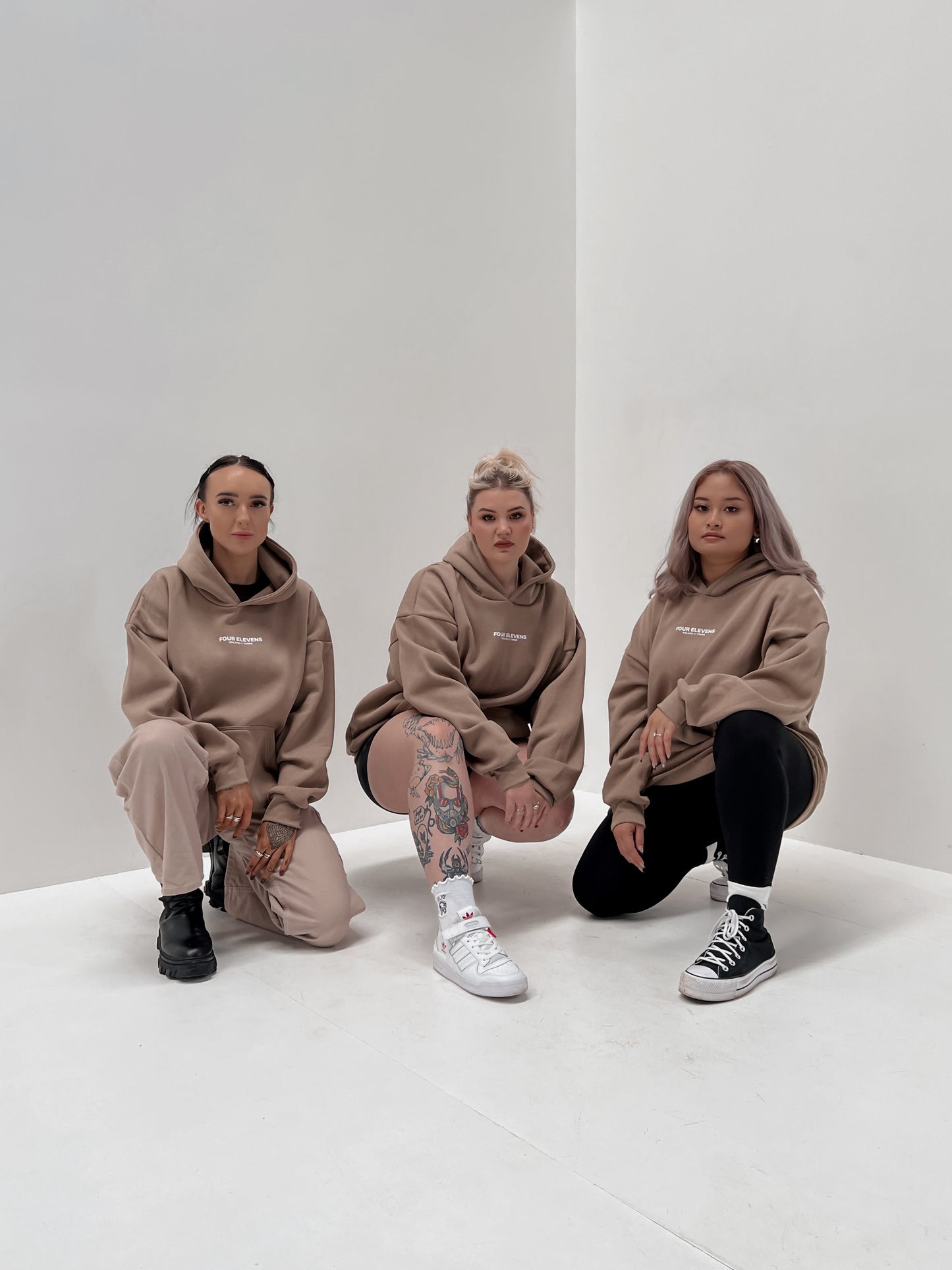 Taupe Minimal Hoodie