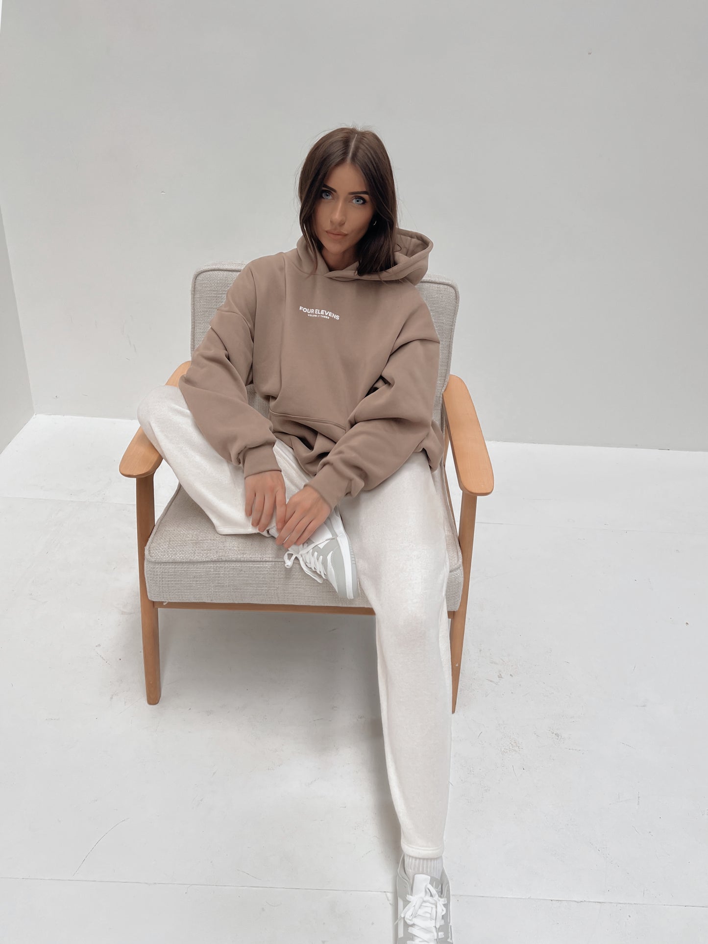 Taupe Minimal Hoodie
