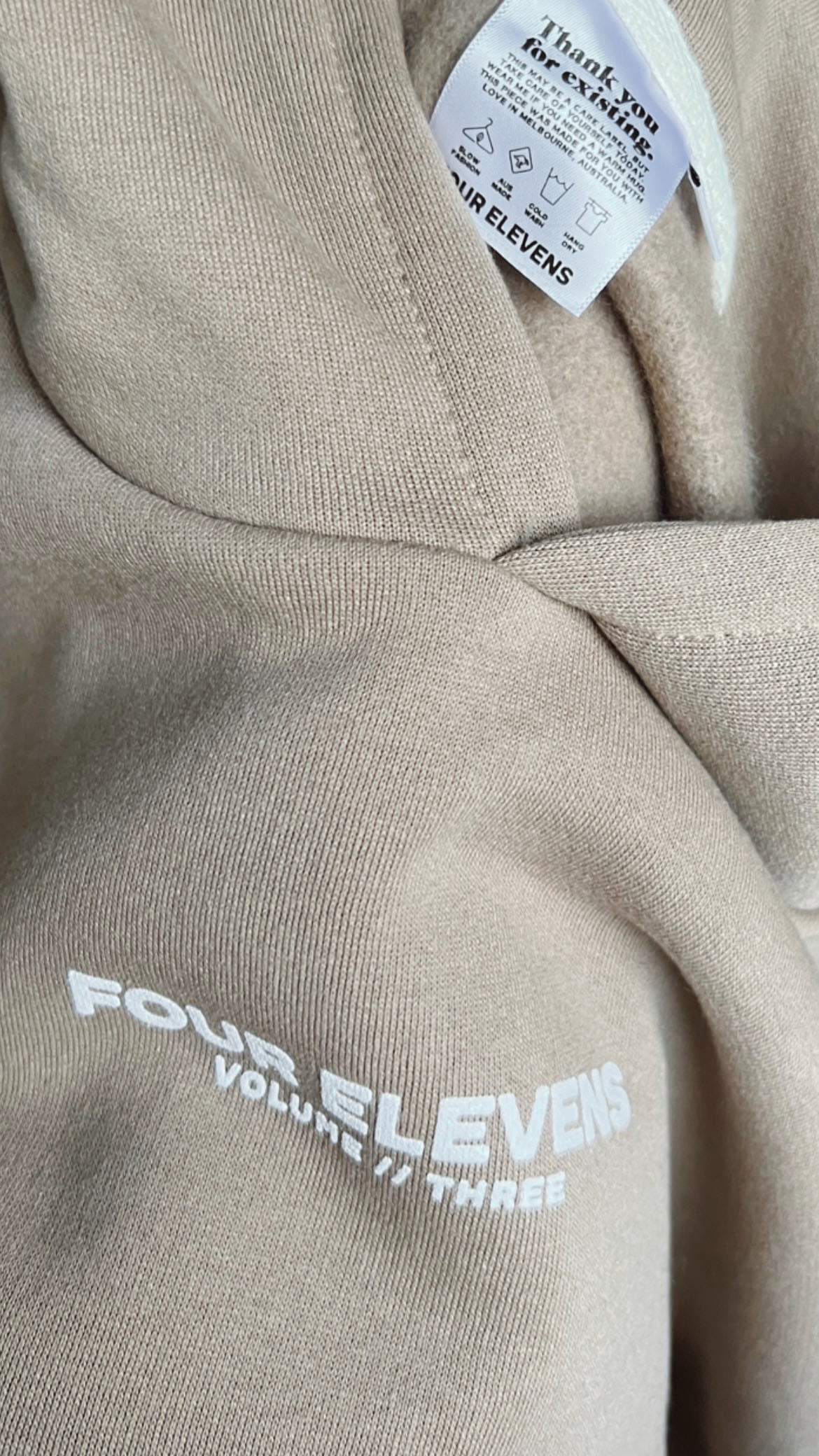 Taupe Minimal Hoodie